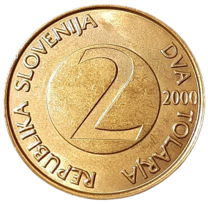 Słowenia 2 Tolary KM 5 2000 UNC
