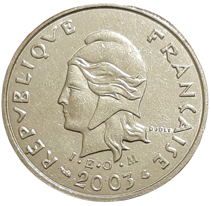 Nowa Kaledonia 10 Franków KM 11 2003 UNC-