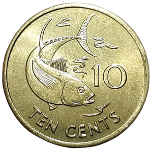 Seszele 10 Centów KM 48.2 2003 UNC