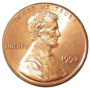 Stany Zjednoczone 1 Cent KM 201b 1992 -UNC