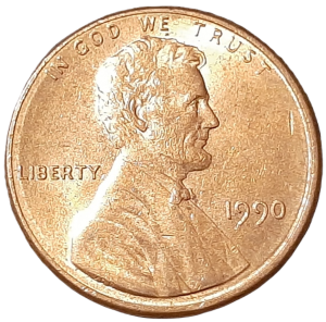 Stany Zjednoczone 1 Cent KM 201b 1990 -UNC