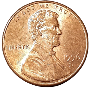 Stany Zjednoczone 1 Cent KM 201b 1996D -UNC