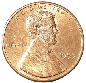 Stany Zjednoczone 1 Cent KM 201b 1993 -UNC