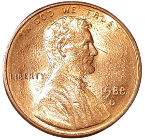 Stany Zjednoczone 1 Cent KM 201b 1988D UNC