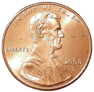 Stany Zjednoczone 1 Cent KM 201b 2008D UNC