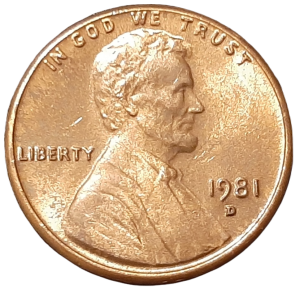 Stany Zjednoczone 1 Cent KM 201 1981D UNC