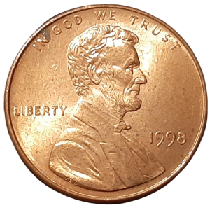 Stany Zjednoczone 1 Cent KM 201b 1998 -UNC