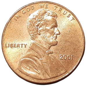 Stany Zjednoczone 1 Cent KM 201b 2001 UNC