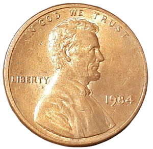 Stany Zjednoczone 1 Cent KM 201b 1984 UNC