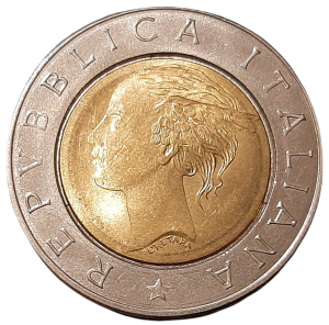 Włochy 500 Lirów KM 111 1991 UNC