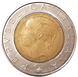 Włochy 500 Lirów KM 181 1996 UNC