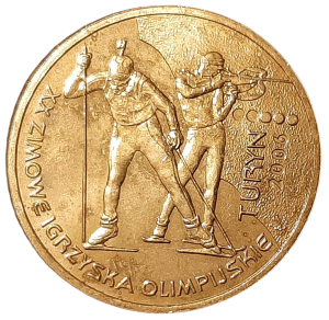 Polska 2 Złote KM 605 XX Zimowe Igrzyska Olimpijskie, Turyn 2006  UNC