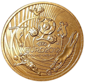 Polska 2 Złote KM 823 Mistrzostwa Europy w piłce nożnej 2012 UNC