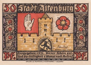 Altenburg 50 Pf G-21.1 1921 XF