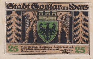 Goslar 25 Pf  G-455.1 6.1920-1.6.1923 aUNC