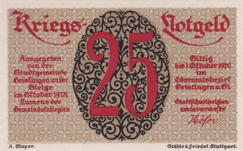 Geislingen a. St. 25 Pf G-G4.1 10.1918-1.10.1920 UNC A.jpg