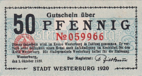 Westerburg 50 Pf G-W33.1 1.10.1918  UNC A.jpg
