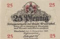 Wunsiedel 25 Pf G-66.2b 11.11.1918 aUNC Turm mit Tor A.jpg