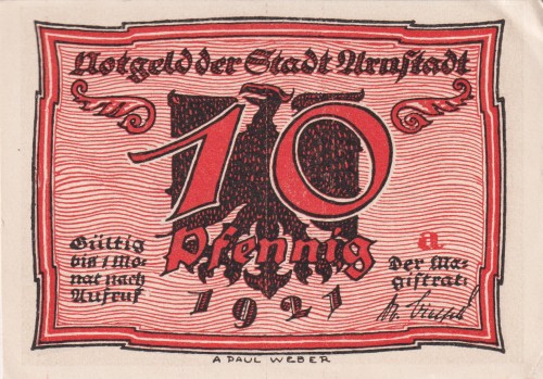 Arnstadt 10 Pf G-43.1 1921 XF Bst a A.jpg