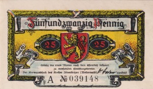 Altenkirchen 25 Pf  G-24.1b 1921 aUNC