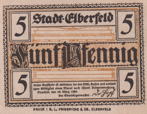 Elberfeld 5 Pf G-E13 10.3.1920 AUUNC A.jpg
