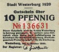 Westerburg 10 Pf W33.4a 1.10.1920 aUNC A.jpg