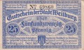 Weilburg 25 Pf G-W19.5b 9.1920 XF A.jpg