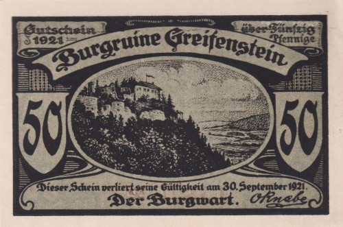 Greifenstein bei Blankenburg 50 Pf G-469.2 1921 aUNC A.jpg