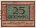 Ansbach 25 Pf G-A20.5 1.11.1918-31.12.1919 XF A.jpg