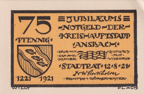 Ansbach 75 Pf G-35.1 12.8.1921 aUNC A.jpg