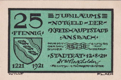 Ansbach 25 Pf G-35.1 12.8.1921 aUNC A (2).jpg