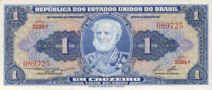 Brazylia 1 Cruzeiro P-150 1954-58 UNC