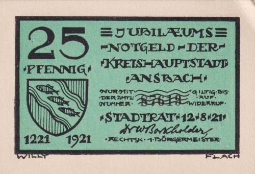 Ansbach 25 Pf G-35.1 12.8.1921 AUUNC 1331 A.jpg