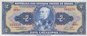 Brazylia 2 Cruzeiros P-151 1954-58 UNC