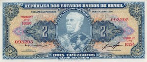 Brazylia 2 Cruzeiros P-157 1956-58 UNC