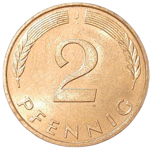 Niemcy 2 Fenigi KM 106a 1985 UNC