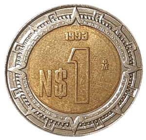Meksyk 1 Peso KM 550 1993 -UNC