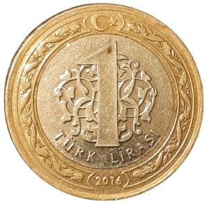 Turcja 1 Lira UC 128 2016 -UNC
