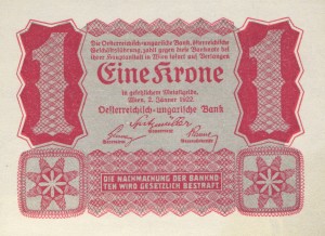 Austria 1 Krone 1922 P-73 Stan UNC 