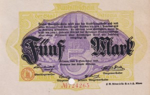 Altona 5 Marek  2.11.1918 G-012.04.a AU/UNC