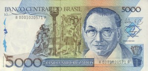 Brazylia 5000 Cruzados P-214 1988 UNC