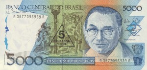 Brazylia 5 Cruzado P-217 1989 UNC