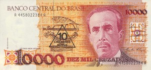 Brazylia 10 Cruzados P-218 1990 UNC