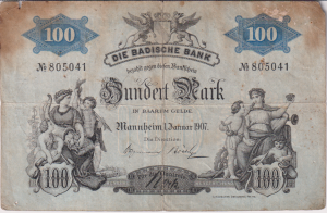 Niemcy, Badenia 100 marek 1907