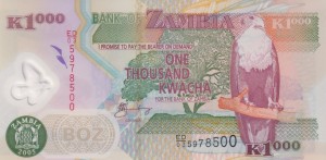 Zambia 1000 Kwacha P-44 2008 UNC Polymer
