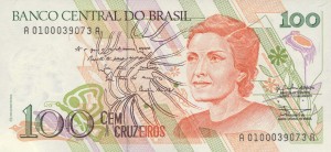 Brazylia 100 Cruzeiros P-228 1990 UNC