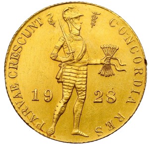 Holandia 1 Dukat 1928 KM-83.1a  Stan 1 UNC