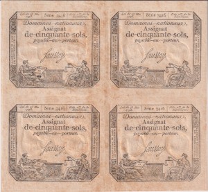 France 50 Sols PA70 1793 4 pieces