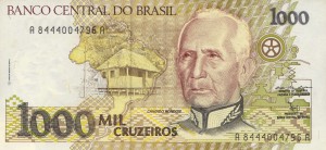 Brazylia 1000 Cruzeiros P-231 1991 aUNC