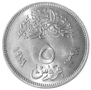 Egipt 5 Piastrów KM 478 1978 UNC